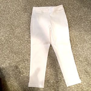 Tommy Bahama white side zip crop slack